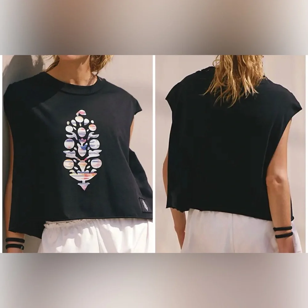 NWT Free People FP Movement Inspire Logo Tank Ikat Buti / Black combo - XS, S, M